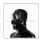 Preview: Deluxe gasmask-zipper-hood HR-P2 with two gasmasks threads and thread cover - model PMK